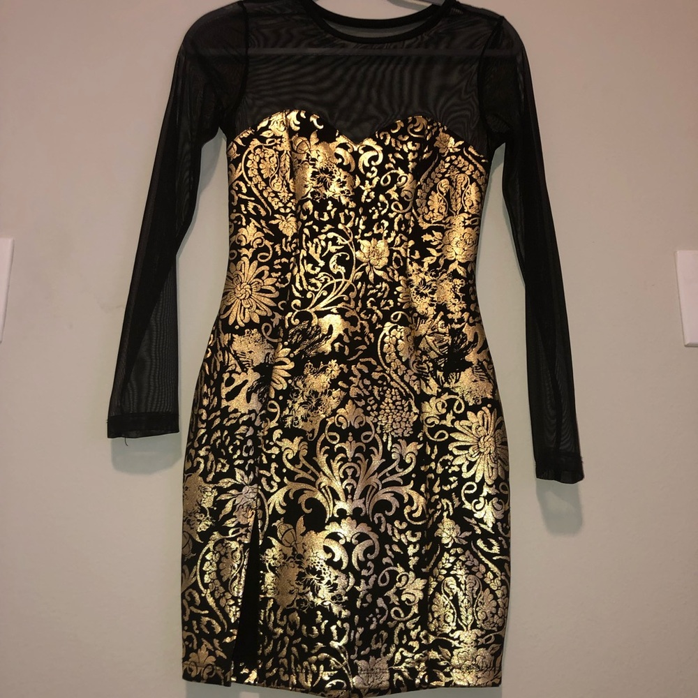 Black and Gold Dress
